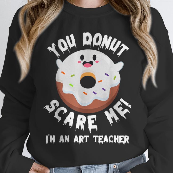 Art Teacher Halloween Donut Lover Costume Kawaii Monster Unisex Sweatshirt, novelty gifts, funny gifts