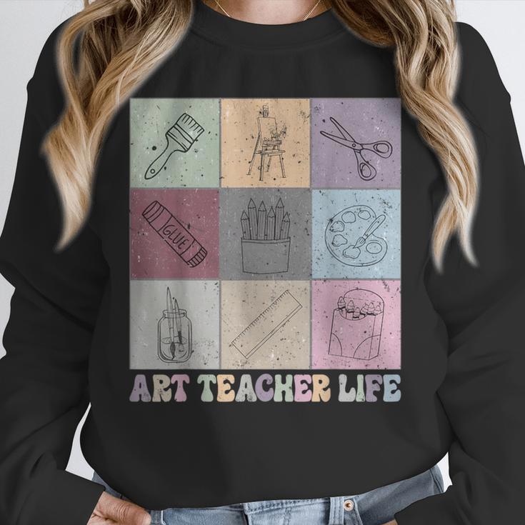 Art Teacher Life Retro Groovy Teaching Future Artists Unisex Sweatshirt, novelty gifts, funny gifts Art Teacher Life Retro Groovy Teaching Future Artists Unisex Sweatshirt, novelty gifts, funny gifts