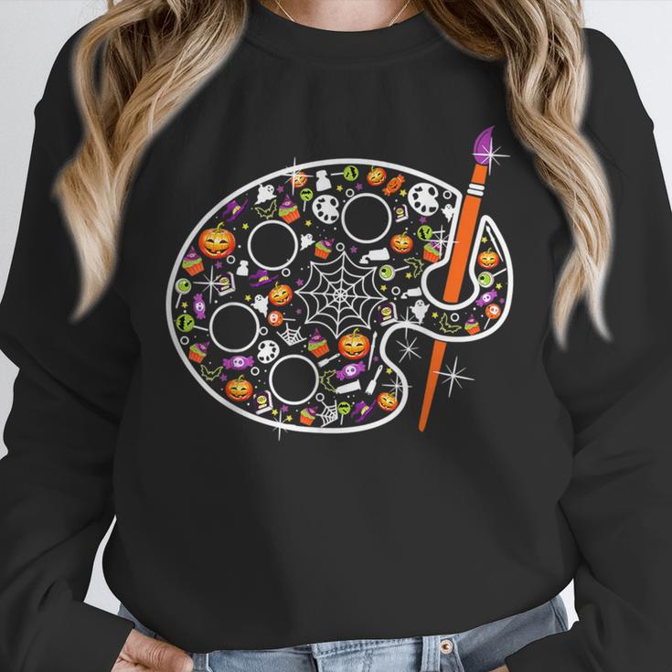 Art Teacher Pumpkin Scary Halloween Costume Men Women Unisex Sweatshirt, novelty gifts, funny gifts