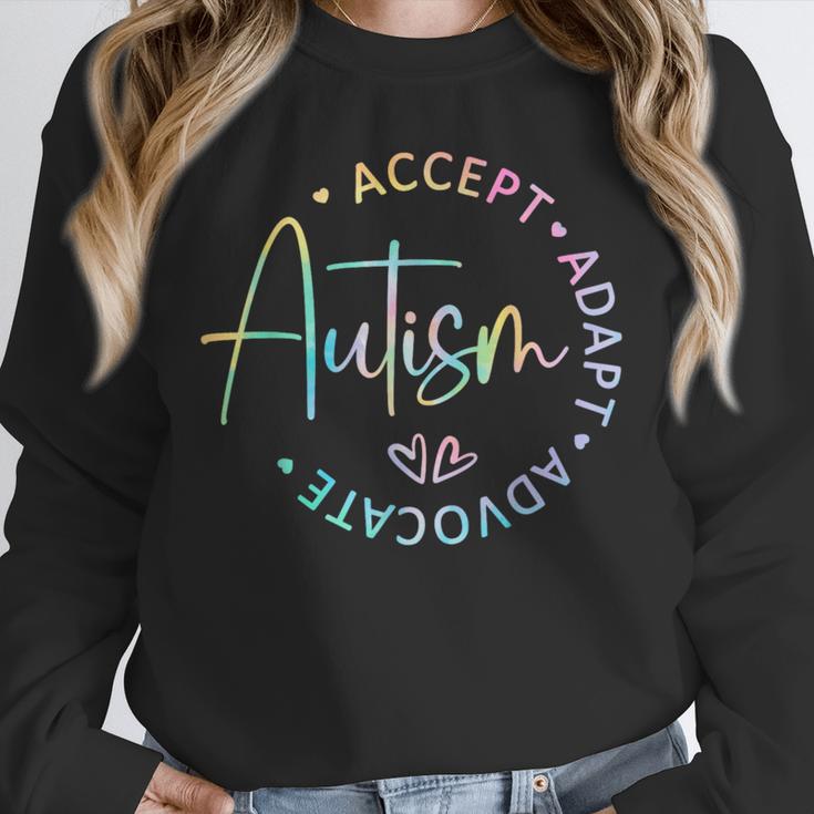 Autism Awareness Accept Adapt Advocate Autism Mom Teacher Unisex Sweatshirt, novelty gifts, funny gifts Autism Awareness Accept Adapt Advocate Autism Mom Teacher Unisex Sweatshirt, novelty gifts, funny gifts