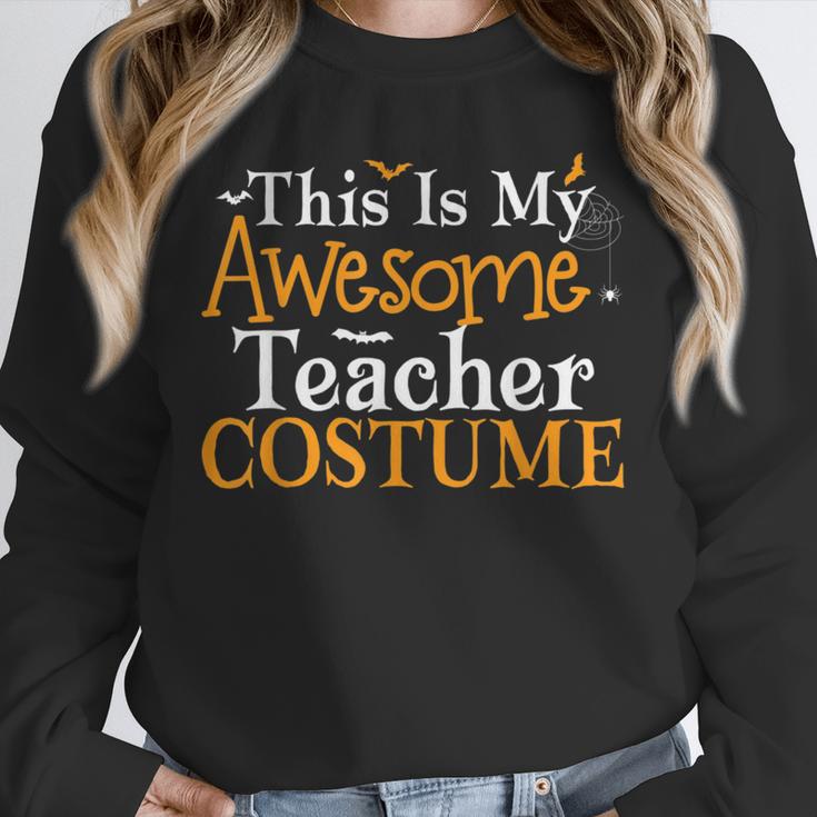 This Is My Awesome Teacher Costume Halloween Party Matching Unisex Sweatshirt, novelty gifts, funny gifts