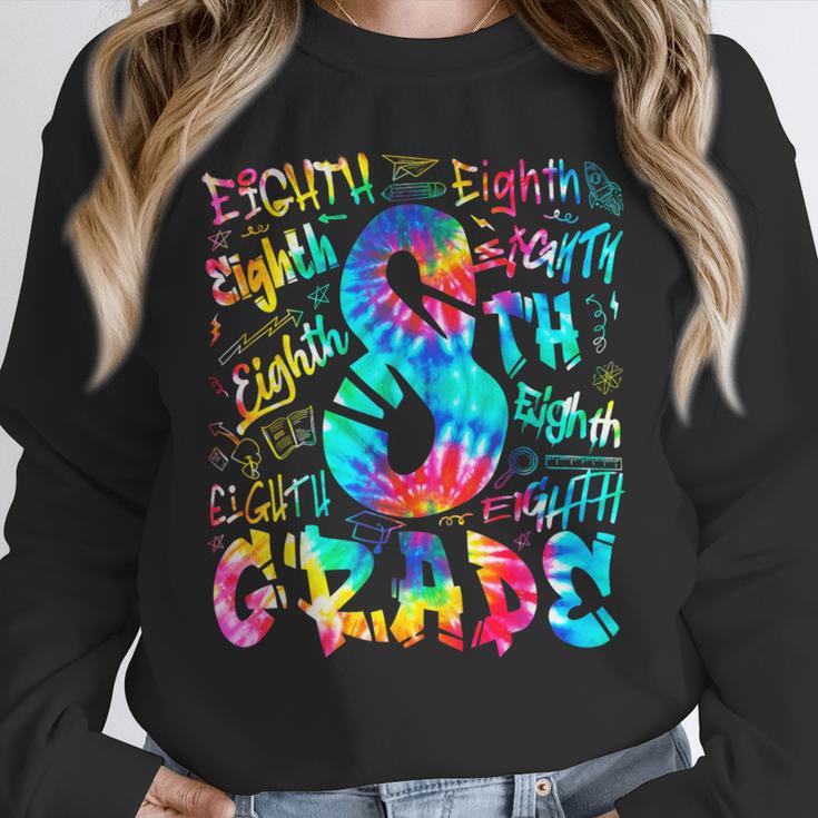 Back To School Eighth 8th Grade Tie Dye Typography Teacher Unisex Sweatshirt, novelty gifts, funny gifts Back To School Eighth 8th Grade Tie Dye Typography Teacher Unisex Sweatshirt, novelty gifts, funny gifts