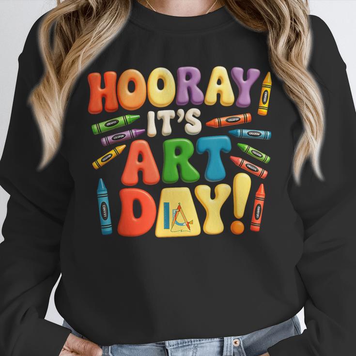 Back To School Hooray It's Art Day Art Teacher Artist Unisex Sweatshirt, novelty gifts, funny gifts Back To School Hooray It's Art Day Art Teacher Artist Unisex Sweatshirt, novelty gifts, funny gifts