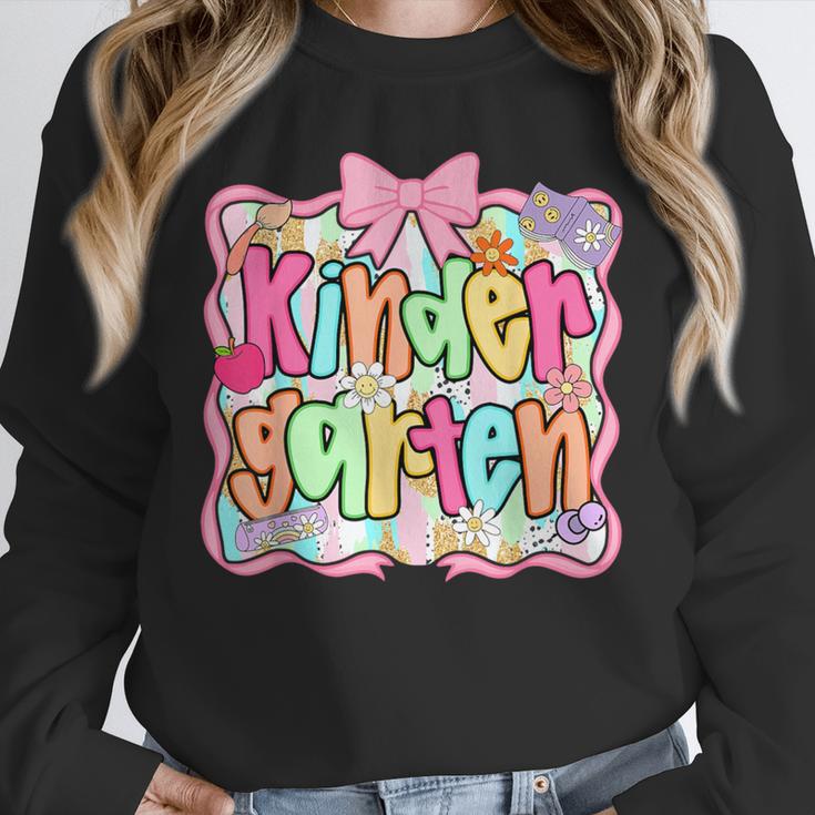 Back To School Kindergarten Preppy Teacher Girl Unisex Sweatshirt, novelty gifts, funny gifts