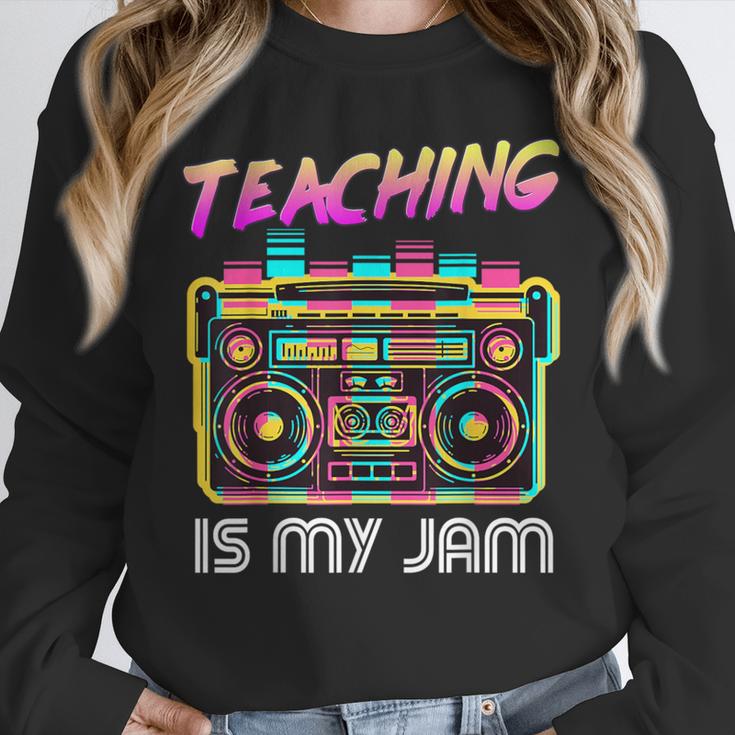 Back To School Retro Teaching Is My Jam 80s Teacher Boombox Unisex Sweatshirt, novelty gifts, funny gifts Back To School Retro Teaching Is My Jam 80s Teacher Boombox Unisex Sweatshirt, novelty gifts, funny gifts