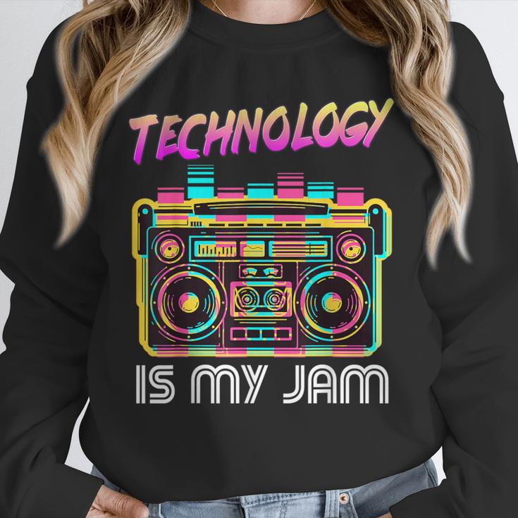 Back To School Retro Technology Is My Jam 80's Teacher Unisex Sweatshirt, novelty gifts, funny gifts Back To School Retro Technology Is My Jam 80's Teacher Unisex Sweatshirt, novelty gifts, funny gifts