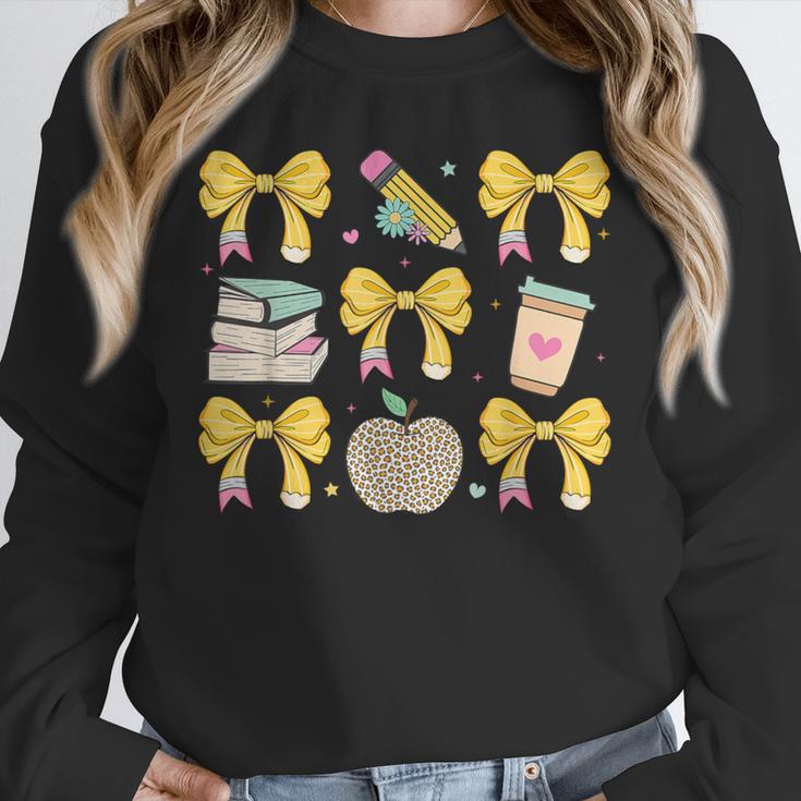 Back To School Yellow Bows Book Coffee Leopard Apple Teacher Unisex Sweatshirt, novelty gifts, funny gifts Back To School Yellow Bows Book Coffee Leopard Apple Teacher Unisex Sweatshirt, novelty gifts, funny gifts