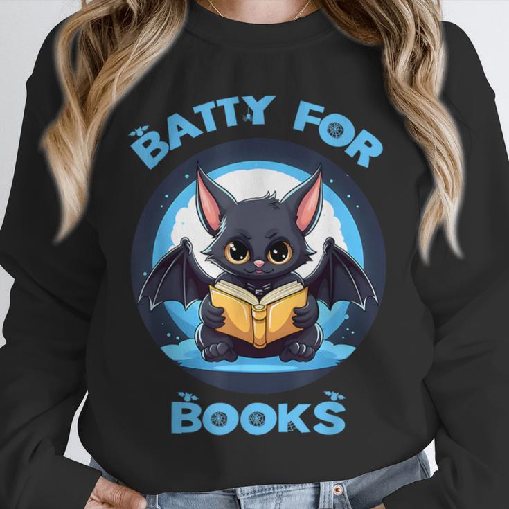 Batty About Books Lover Teacher Librarian Bookish Halloween For Men Women Kids Unisex Sweatshirt, novelty gifts, funny gifts Batty About Books Lover Teacher Librarian Bookish Halloween For Men Women Kids Unisex Sweatshirt, novelty gifts, funny gifts