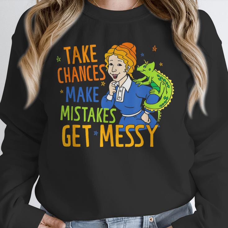 Beauty Teacher Take Chances Make Mistakes Get Messy Unisex Sweatshirt, novelty gifts, funny gifts