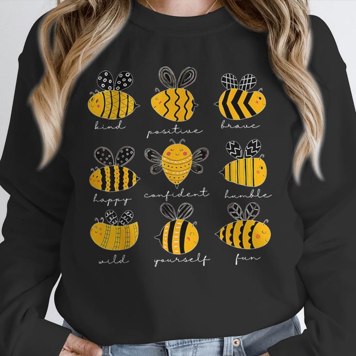 Bee Kind Positive Brave Happy Confident Humble Teacher Unisex Sweatshirt, novelty gifts, funny gifts Bee Kind Positive Brave Happy Confident Humble Teacher Unisex Sweatshirt, novelty gifts, funny gifts