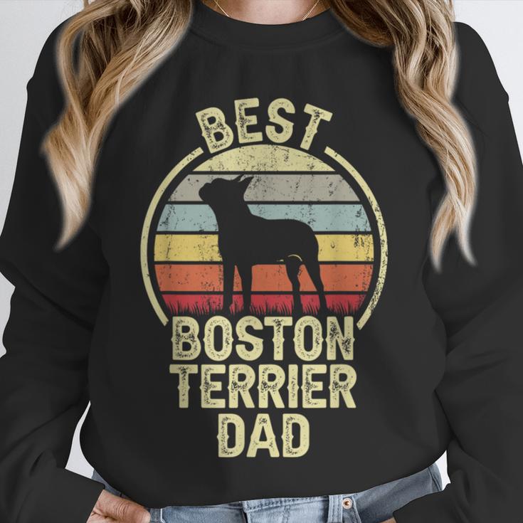 Best Dog Father Dad Vintage Boston Terrier For Men Women Unisex Sweatshirt, novelty gifts, funny gifts