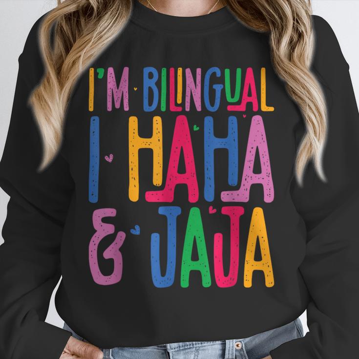 I Am Bilingual I Haha And Jaja Latina Latino Spanish Teacher Unisex Sweatshirt, novelty gifts, funny gifts