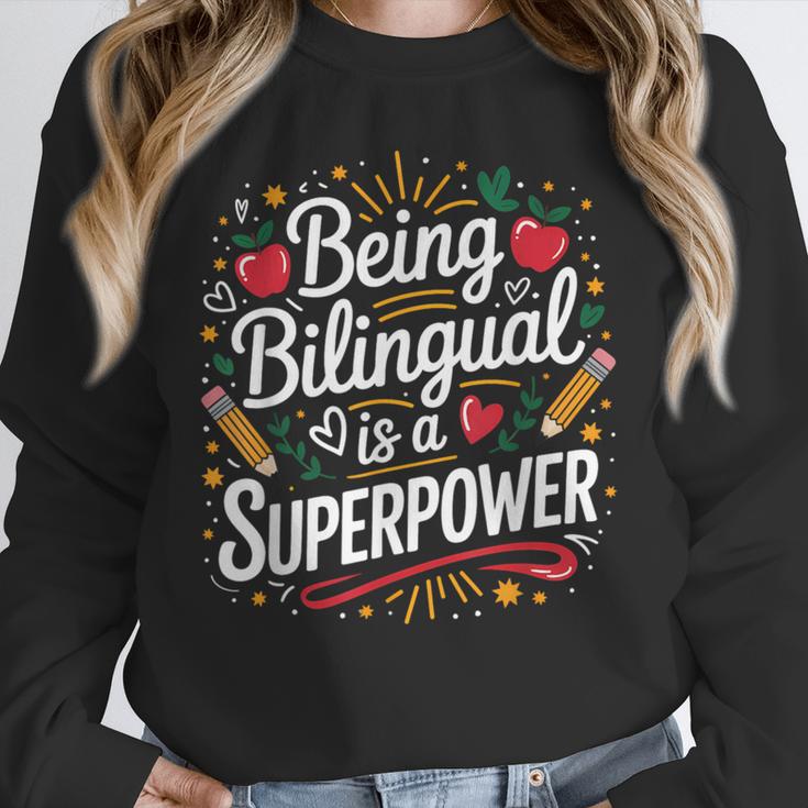 Being Bilingual Is A Superpower ESL Teacher School Unisex Sweatshirt, novelty gifts, funny gifts Being Bilingual Is A Superpower ESL Teacher School Unisex Sweatshirt, novelty gifts, funny gifts