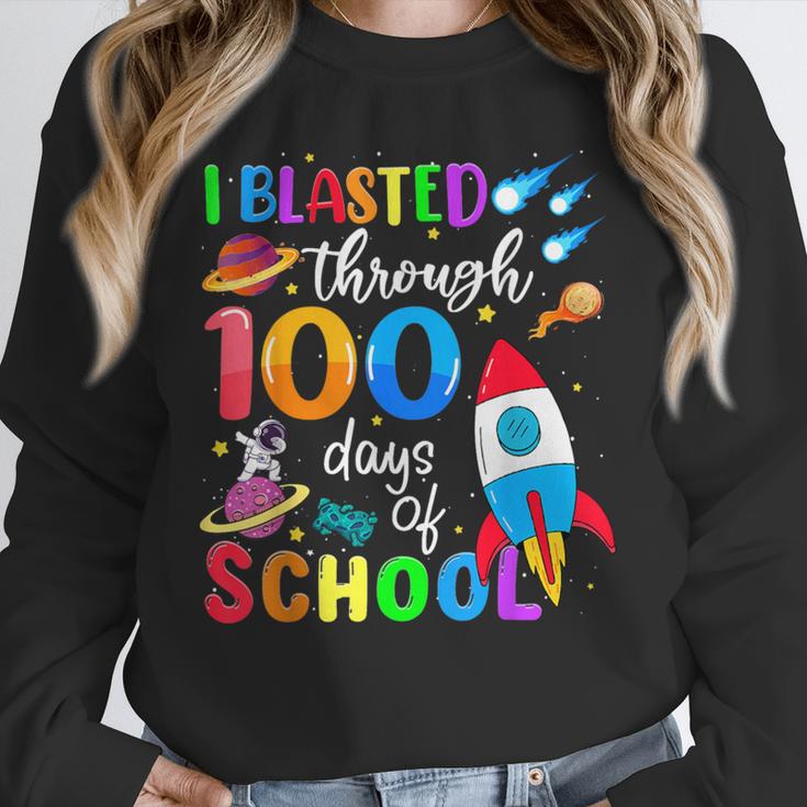 I Blasted Through 100 Days Of School 100th Day Teacher Kids Unisex Sweatshirt, novelty gifts, funny gifts I Blasted Through 100 Days Of School 100th Day Teacher Kids Unisex Sweatshirt, novelty gifts, funny gifts