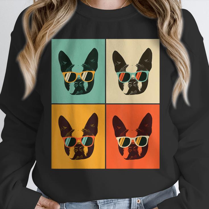 Bostie Dog Lover Boston Terrier With Sunglasses For Men Women Girls Kids Unisex Sweatshirt, novelty gifts, funny gifts