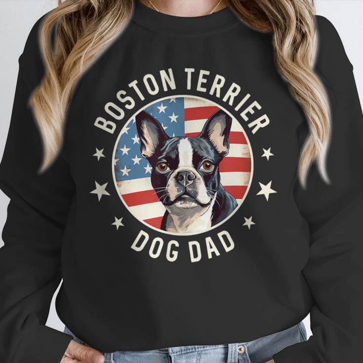 Boston Bull Terrier Men Boston Terrier Dog Dad Unisex Sweatshirt, novelty gifts, funny gifts