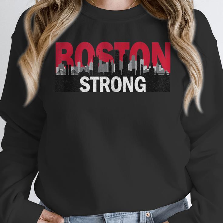 Boston Strong Logo Vintage Boston City Skyline Unisex Sweatshirt, novelty gifts, funny gifts