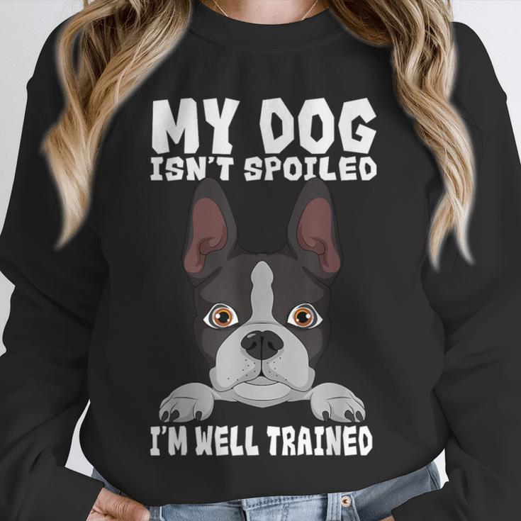 Boston Terrier American Gentleman Dog Lover I'm Well Trained Unisex Sweatshirt, novelty gifts, funny gifts