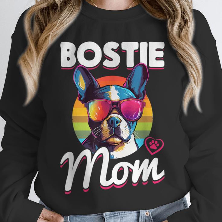 Boston Terrier Bostie Dog Breed Pet Bostie Mom Unisex Sweatshirt, novelty gifts, funny gifts
