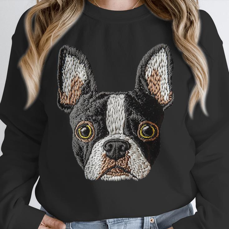 Boston Terrier Cute Puppy Face Dog Lover Pet Owner Unisex Sweatshirt, novelty gifts, funny gifts