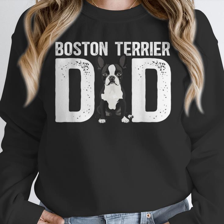 Boston Terrier Dad Of A Bostie Dad Bostie Father Unisex Sweatshirt, novelty gifts, funny gifts