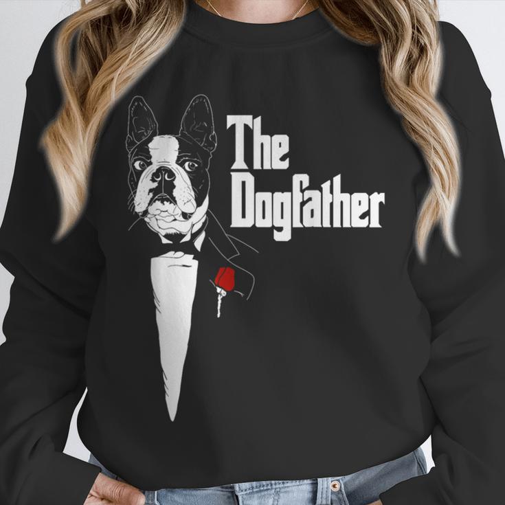 Boston Terrier Dad The DogFather Shirt Boston Terrier Unisex Sweatshirt, novelty gifts, funny gifts