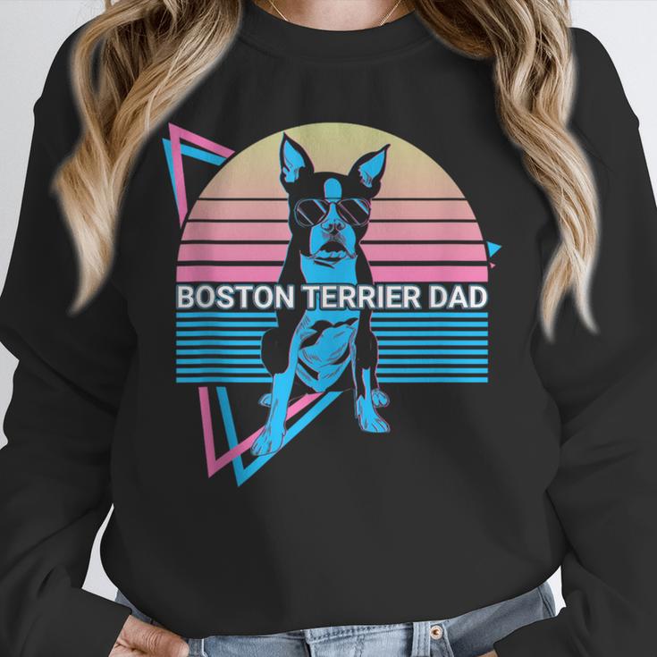 Boston Terrier Dad Retro Unisex Sweatshirt, novelty gifts, funny gifts