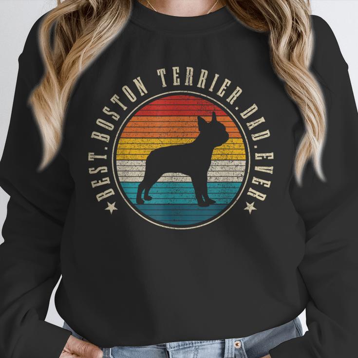 Boston Terrier Dad Retro Vintage Dog Bostie Dad Men Unisex Sweatshirt, novelty gifts, funny gifts