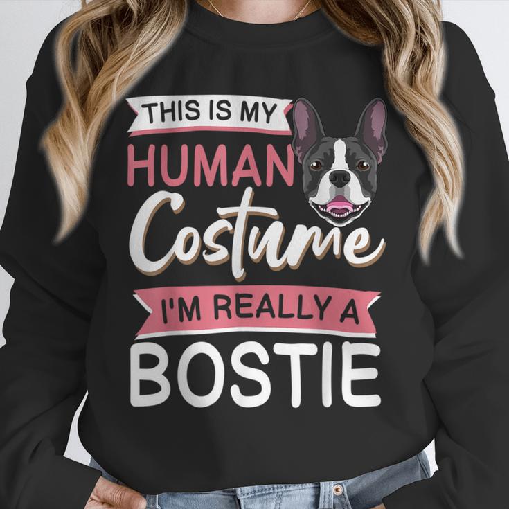 Boston Terrier Dog Bostie Halloween Costume Dog For Kids Unisex Sweatshirt, novelty gifts, funny gifts