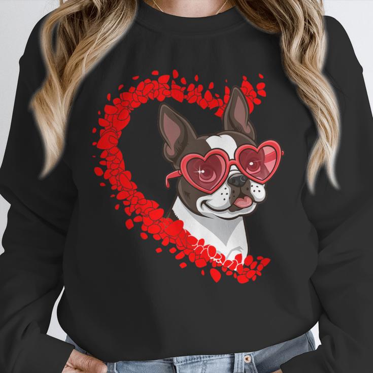 Boston Terrier Dog Mom Dad Valentine’s Day Pet Lover For Men Women Kids Unisex Sweatshirt, novelty gifts, funny gifts