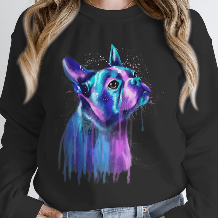 Boston Terrier Dog For a Boston Terrier Mom Unisex Sweatshirt, novelty gifts, funny gifts