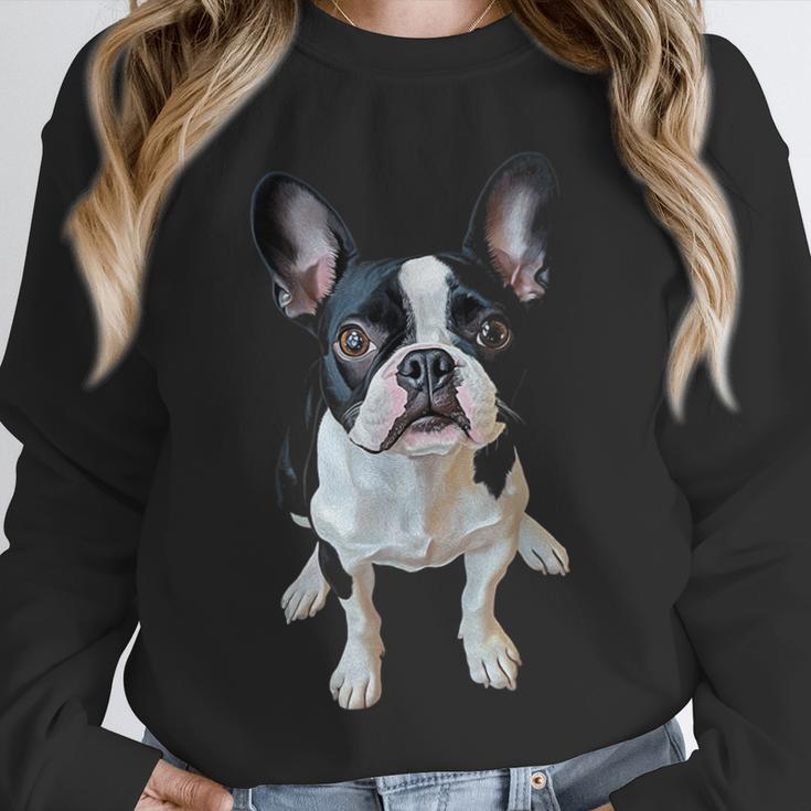Boston Terrier Dog Motif Pet Art Boston Terrier Men Women Kids Unisex Sweatshirt, novelty gifts, funny gifts