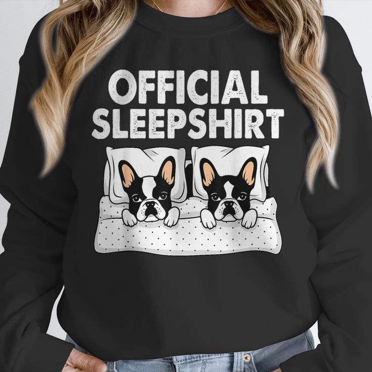 Boston Terrier Dog Official Sleep Pajamas Nightgown Unisex Sweatshirt, novelty gifts, funny gifts