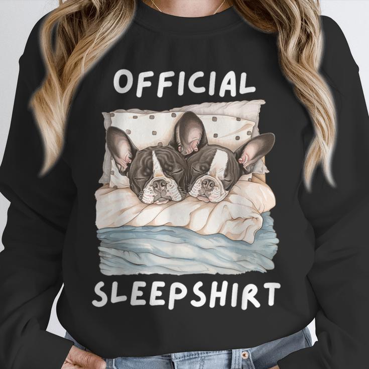 Boston Terrier Dog Official Sleepshirt Pajamas Nightgown Men Women Girls Kids Unisex Sweatshirt, novelty gifts, funny gifts