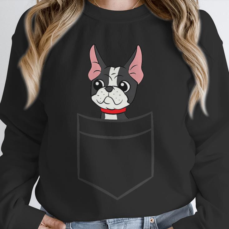 Boston Terrier Dog In The Pocket Boston Terrier For Men Women Girls Kids Unisex Sweatshirt, novelty gifts, funny gifts