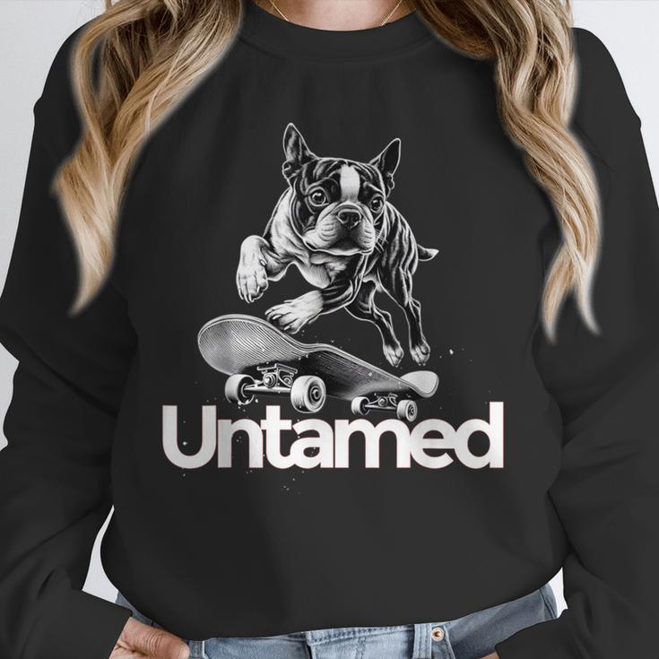 Boston Terrier Dog Untamed For Men Women Unisex Sweatshirt, novelty gifts, funny gifts