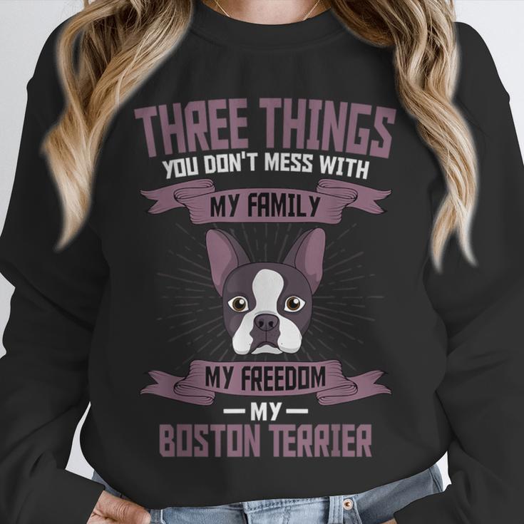Boston Terrier Don't Mess With American Gentleman Dog Lover Unisex Sweatshirt, novelty gifts, funny gifts