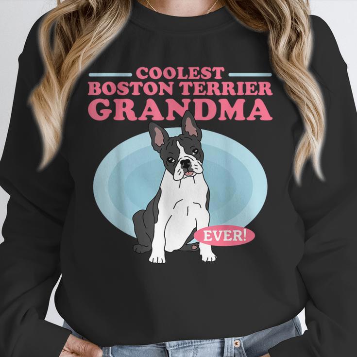 Boston Terrier Grandma Bostie Dog Owner Boston Terrier Men Women Unisex Sweatshirt, novelty gifts, funny gifts