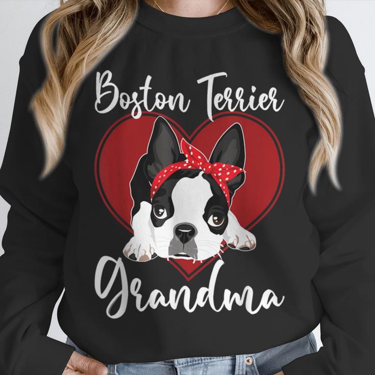 Boston Terrier Grandma Dog Owner Boston Terrier For Men Women Unisex Sweatshirt, novelty gifts, funny gifts