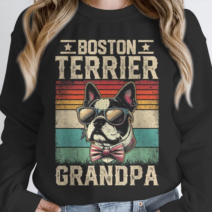 Boston Terrier Grandpa Dog Lover Father's Day Unisex Sweatshirt, novelty gifts, funny gifts