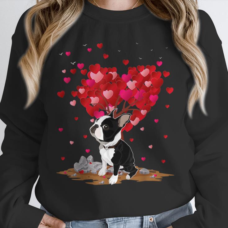 Boston Terrier Lover Heart Shape Boston Terrier Valentine Unisex Sweatshirt, novelty gifts, funny gifts