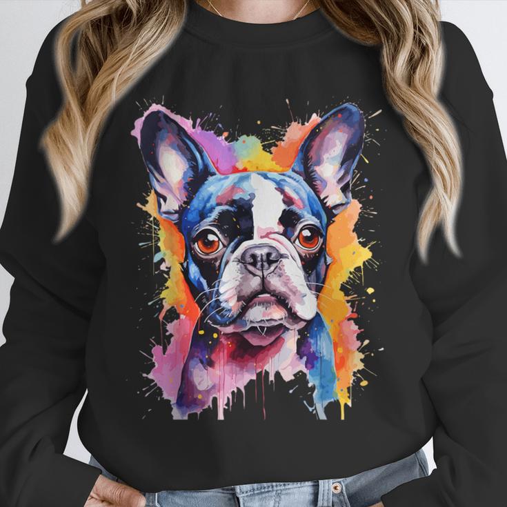 Boston Terrier Lover Pop Art Color Boston Terrier Dog For Men Women Girls Kids Unisex Sweatshirt, novelty gifts, funny gifts