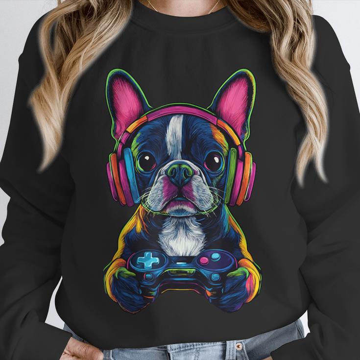 Boston Terrier Lovers Gaming Headphones Boston Terrier Unisex Sweatshirt, novelty gifts, funny gifts