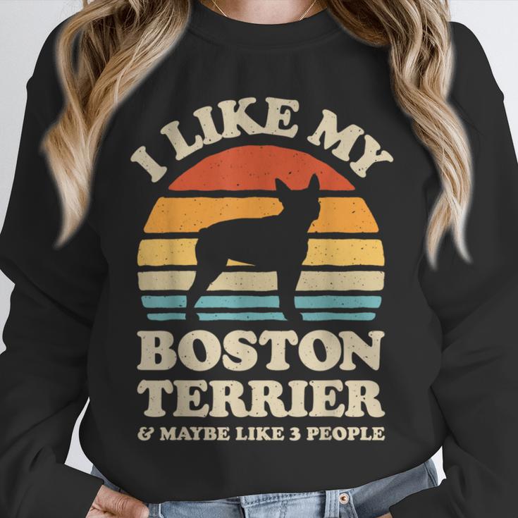 I Like My Boston Terrier And Maybe Like 3 People Dog Lover Unisex Sweatshirt, novelty gifts, funny gifts