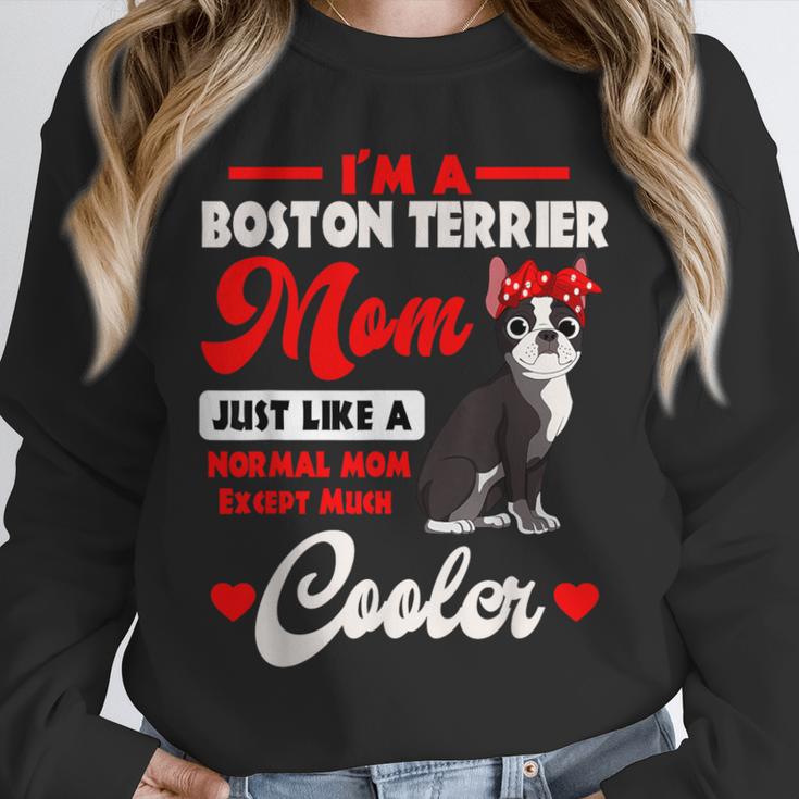 Boston Terrier Mom American Gentleman Dog Mother's Day Unisex Sweatshirt, novelty gifts, funny gifts