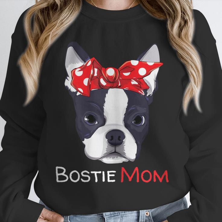 Boston Terrier Mom Bostie Women Girls Unisex Sweatshirt, novelty gifts, funny gifts
