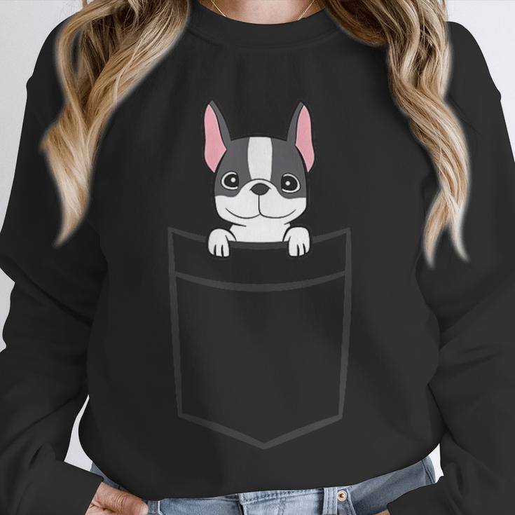 Boston Terrier In The Pocket Cute Boston Terrier Dog For Men Women Girls Kids Unisex Sweatshirt, novelty gifts, funny gifts
