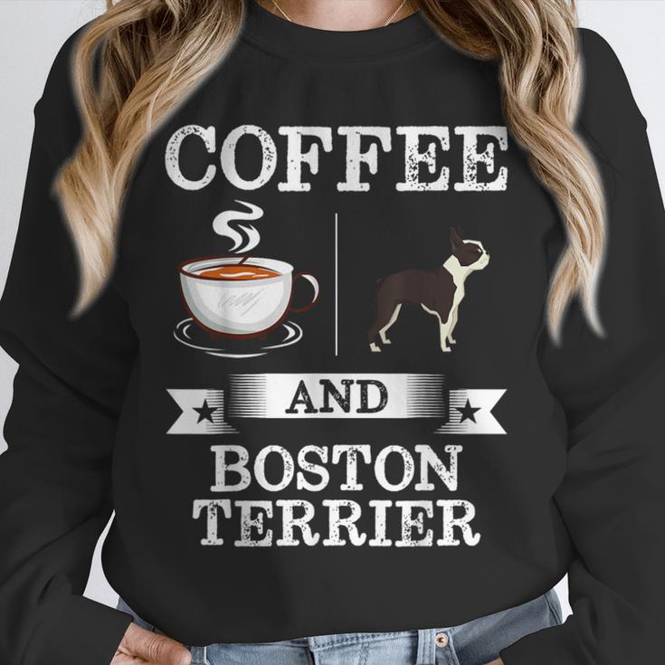 Boston Terrier Shirt Coffee And Boston Terrier Cute Dog For Men Women Girls Kids Unisex Sweatshirt, novelty gifts, funny gifts