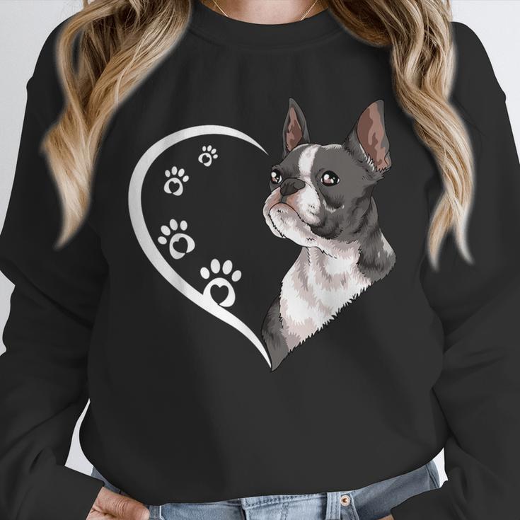 Boston Terrier Shirts For Women Girls Kids Heart Cute Unisex Sweatshirt, novelty gifts, funny gifts