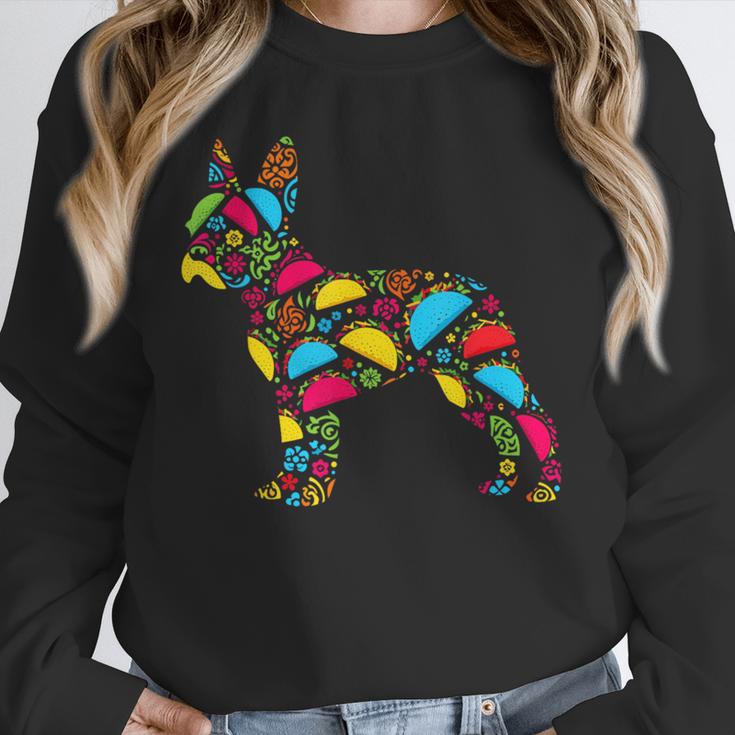 Boston Terrier Tacos Mexican Cinco De Mayo Taco Unisex Sweatshirt, novelty gifts, funny gifts